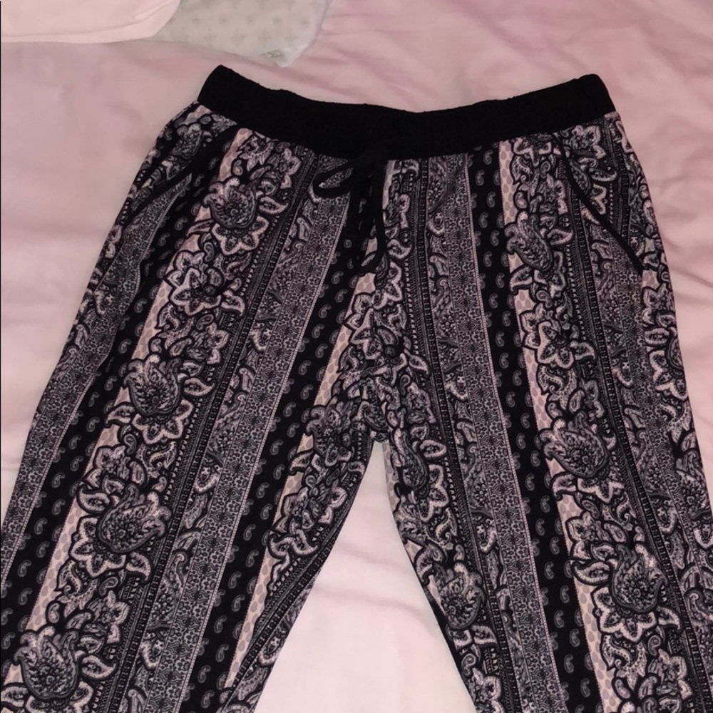 Black & White Flowy Pants